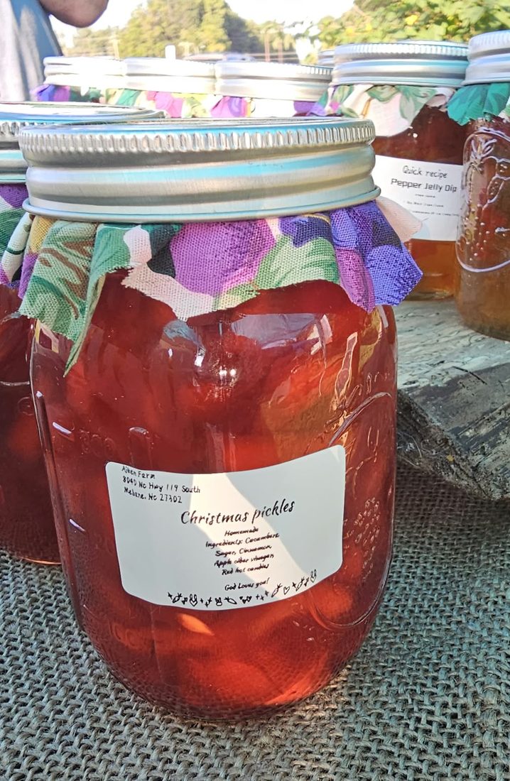 A jar of Christmas Pickles